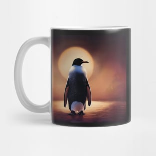 Penguin and Setting Sun Mug